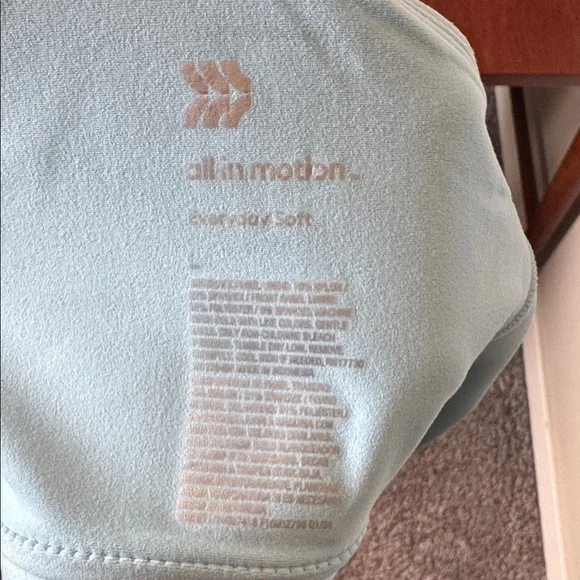 All in Motion Light Blue Scoop Neck Sports Bra - Picture 3 of 4